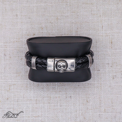 Skull Bracelet Magnetic - Jon B Leather