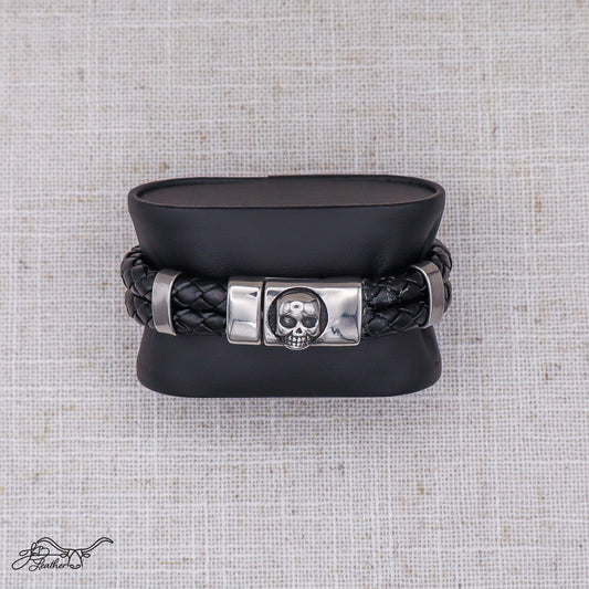 Skull Bracelet Magnetic - Jon B Leather