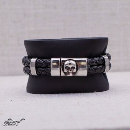 Skull Bracelet Magnetic - Jon B Leather