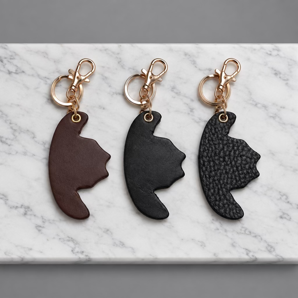 Cowboy Hat Leather Keychain