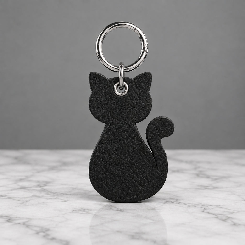 Cat Leather Keychain