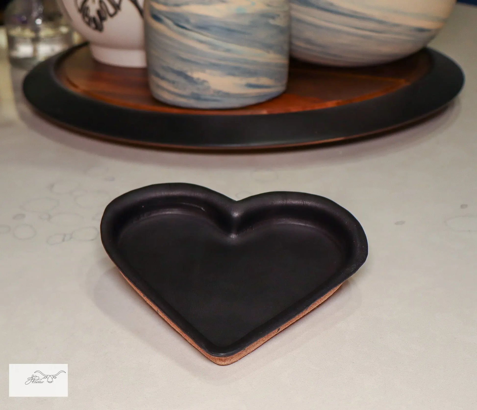 Heart Tray Jon B Leather