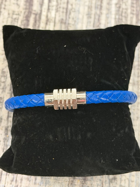 Hex Connect Braided Leather Bracelet 6mm