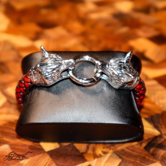 Wolf Bracelet - Jon B Leather