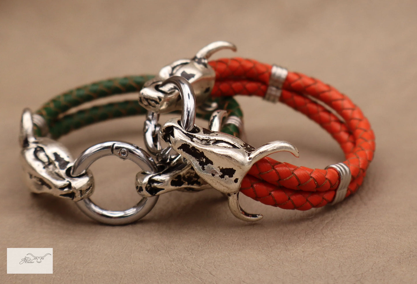 Longhorn Bracelet Jon B Leather