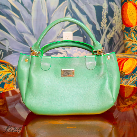 Tufted Handbag with convertible strap - Jon B Leather