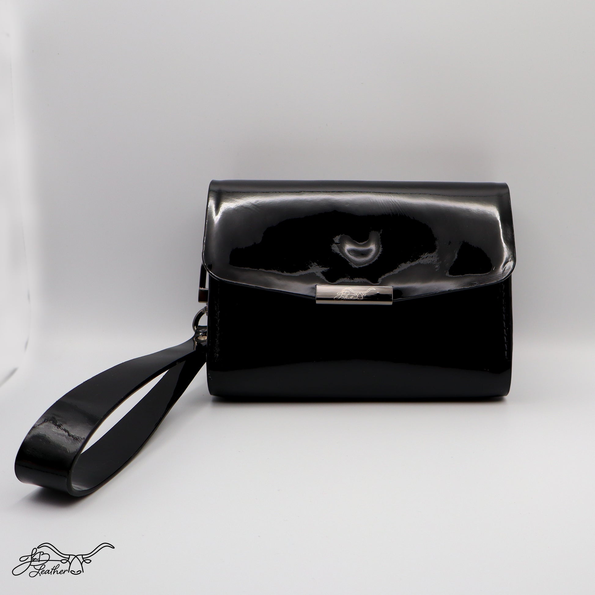 Patent Leather Wristlet Clutch - Jon B Leather