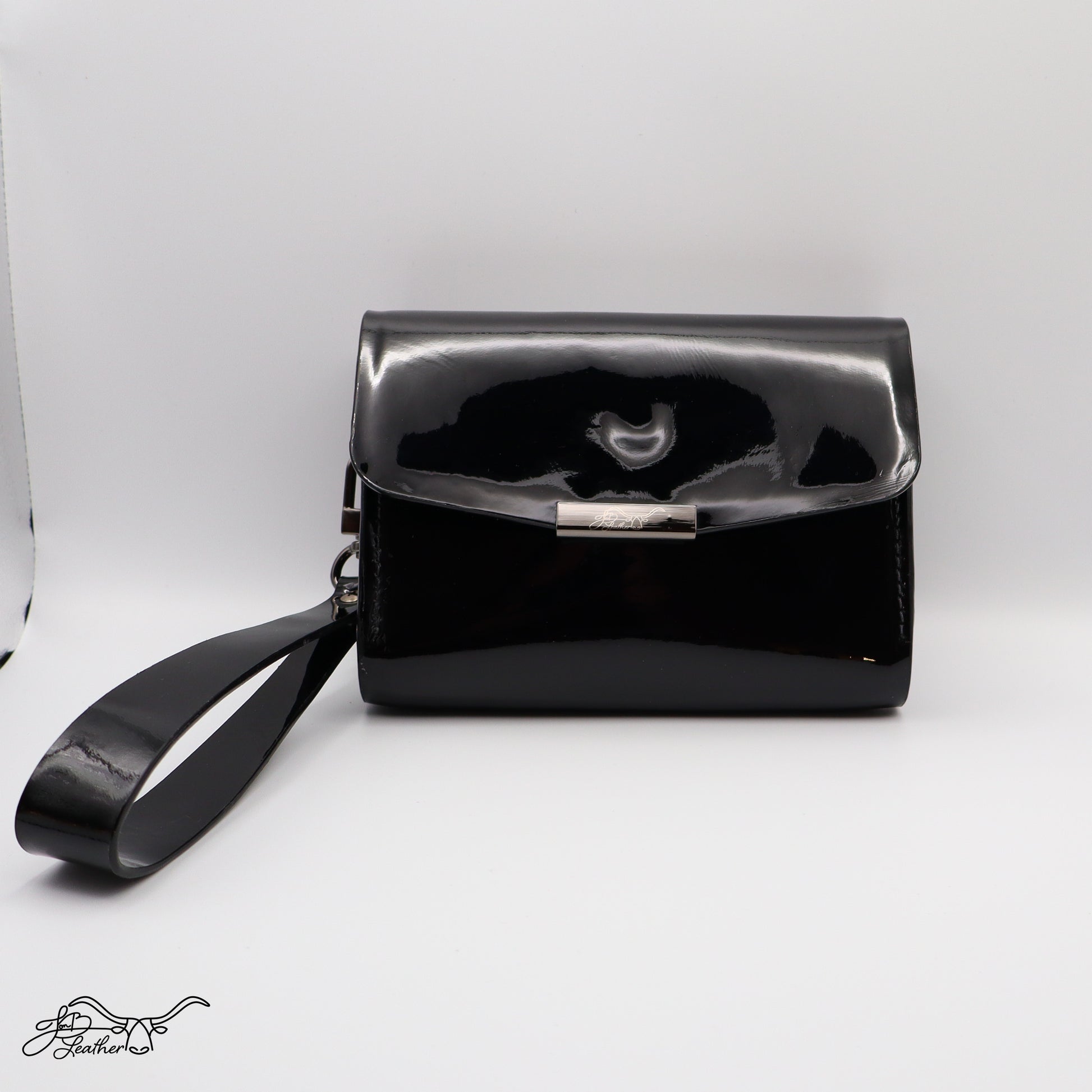 Patent Leather Wristlet Clutch - Jon B Leather