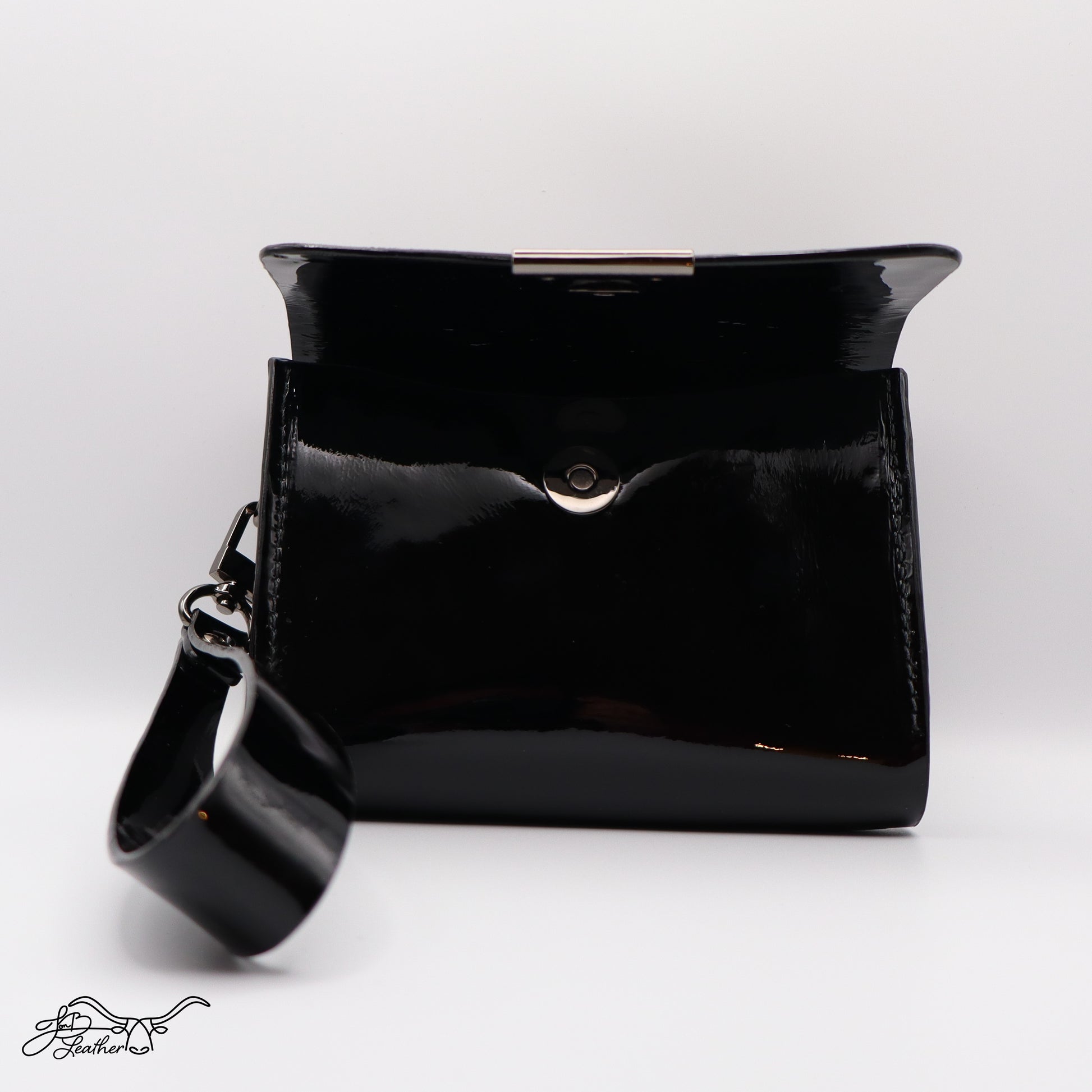 Patent Leather Wristlet Clutch - Jon B Leather