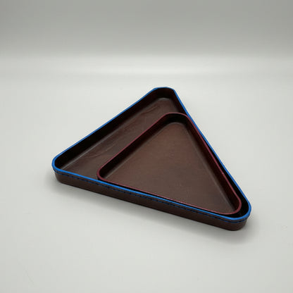 Triangular Molded Leather Decorative Tray