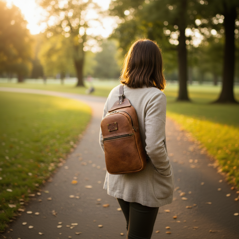 Bison Leather Sling Bag | Convertible Backpack