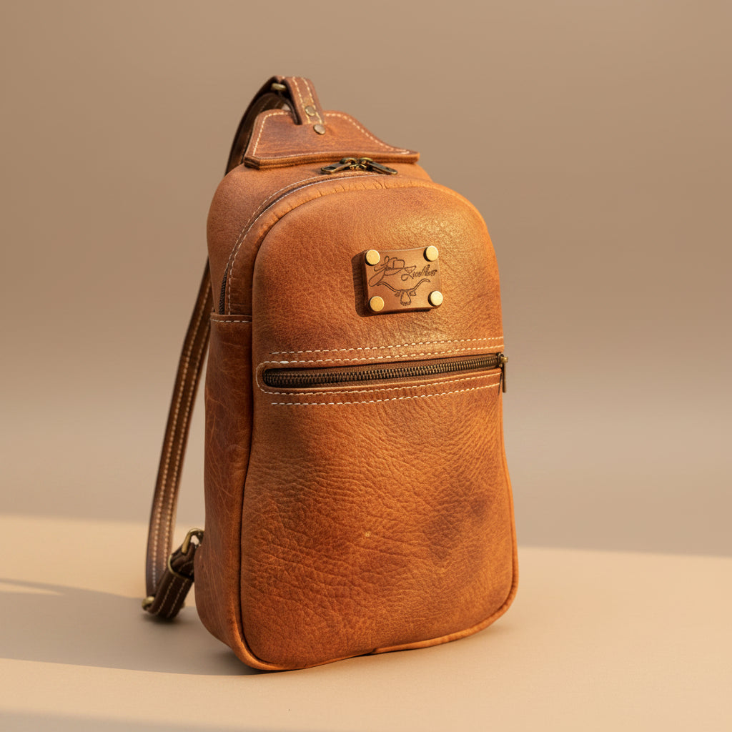 Bison Leather Sling Bag | Convertible Backpack