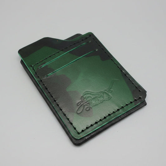 Camo Leather Card Wallet