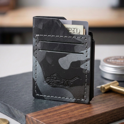 Camo Leather Card Wallet