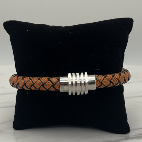 Braided Leather Cord Hex Connect