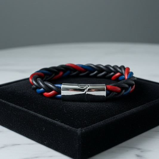 Braided Leather Cord Bracelet - Leather Pride