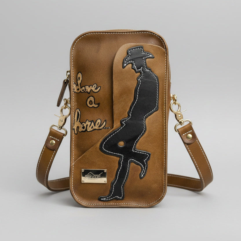 Save a Horse Crossbody Bag — Rustic Bison Leather