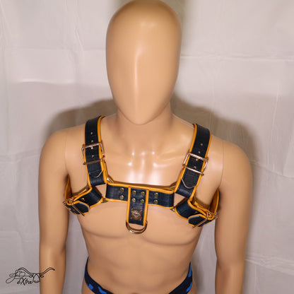 JonBx Navy Alligator and Tan Fashion Harness