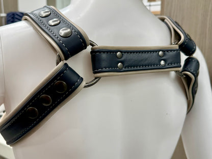 JonBx Light Gray and Navy Fashion Harness
