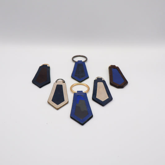 Tie Leather Keychain