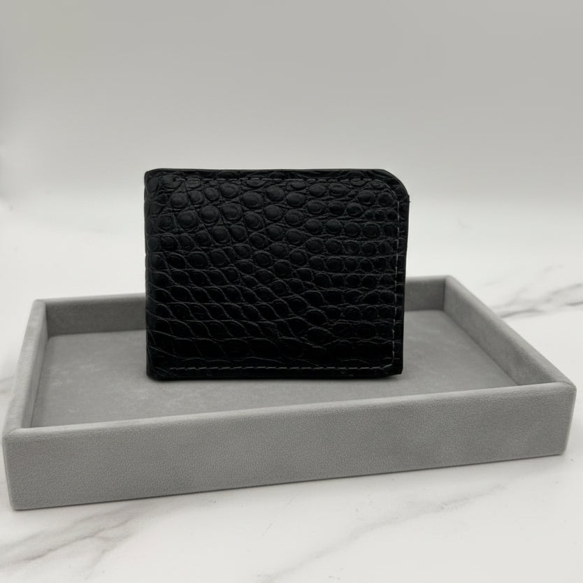 Beau Vault Exotic Bifold Money Clip Wallet | Alligator