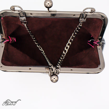 Classic Leather Kiss Clutch