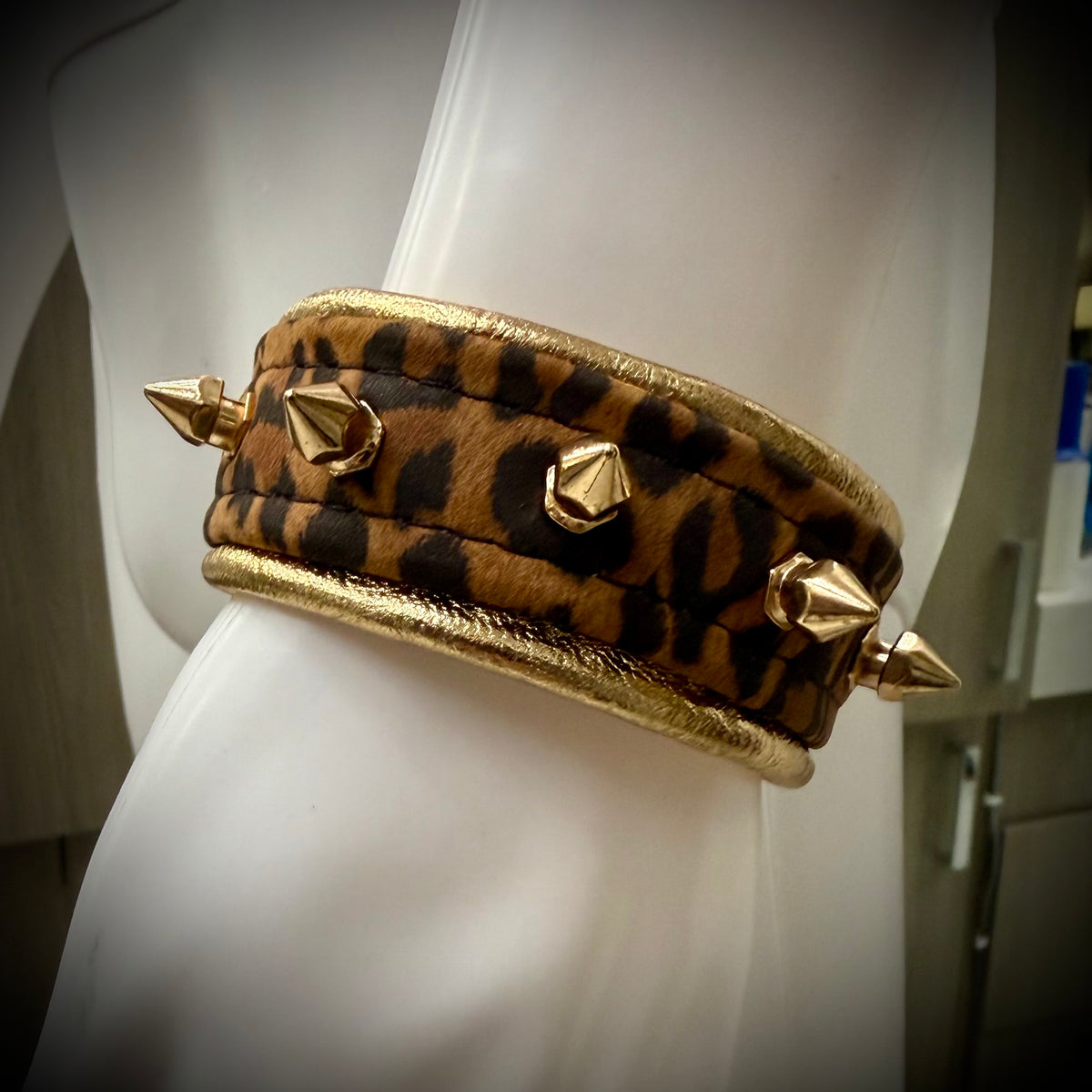 Cheetah Spike Cuff Bracelet