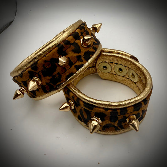 Cheetah Spike Cuff Bracelet