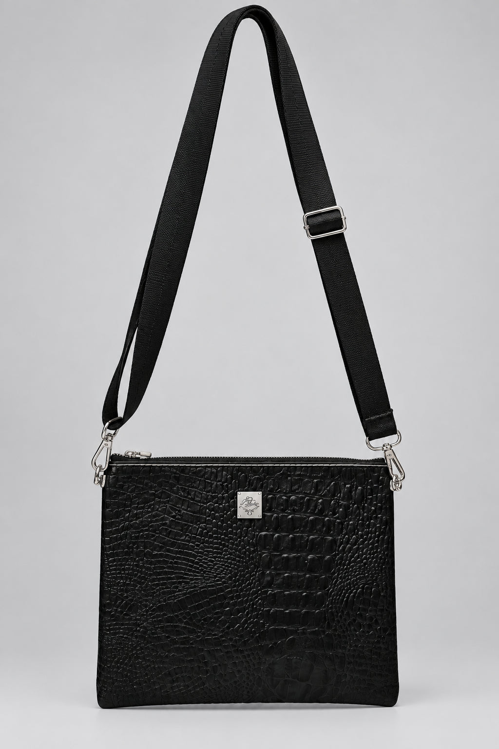 Croco Embossed - Slim Crossbody Pouch