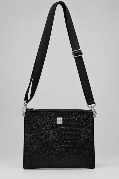 Croco Embossed - Slim Crossbody Pouch