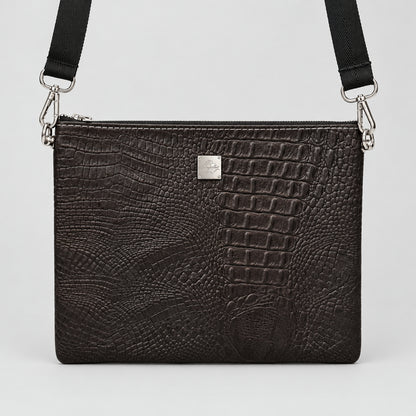 Croco Embossed - Slim Crossbody Pouch