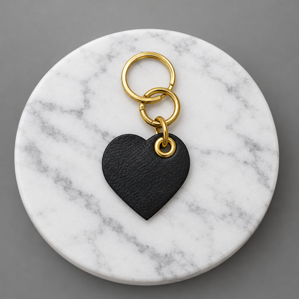 Heart Leather Keychain
