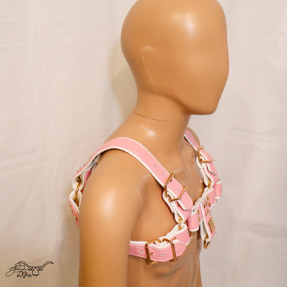 JonBx Pink and White Fashion Harness