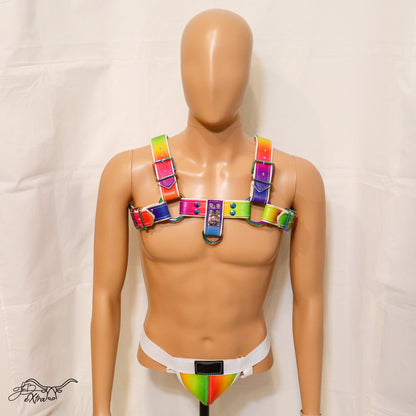 Electric Rainbow Pride Harness