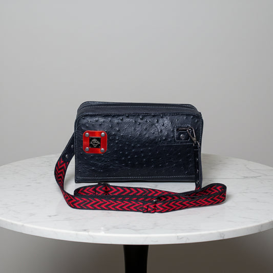 The Renee - Ostrich Embossed Crossbody