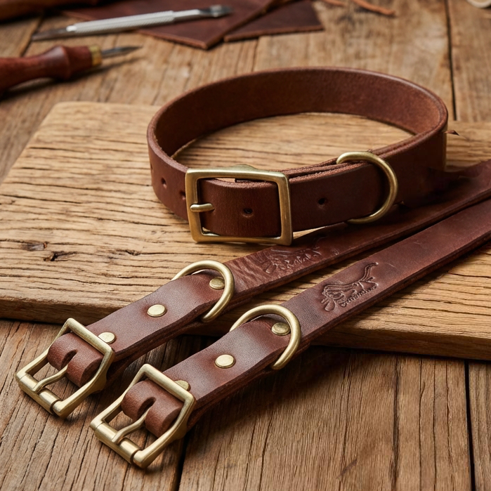 Full Grain Leather Dog Collar