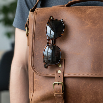 The Quick Draw - Magnetic Leather Eyeglass Holder