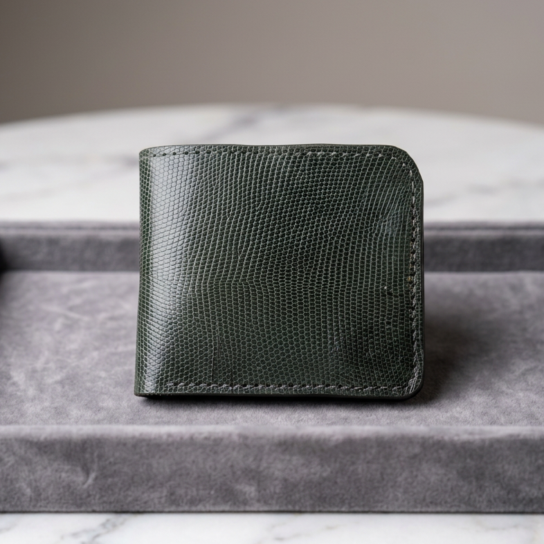 Saurian Fold | Exotic Bifold Wallet | Lizard Skin