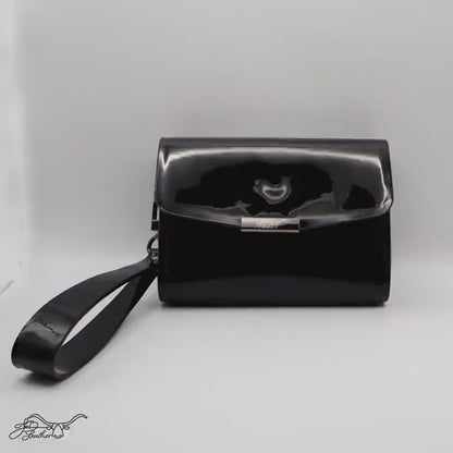 Patent Leather Wristlet Clutch