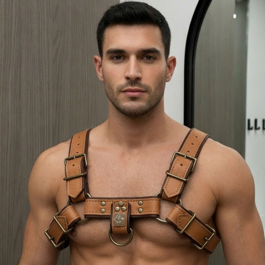 JonBx Brown and Tan Fashion Harness