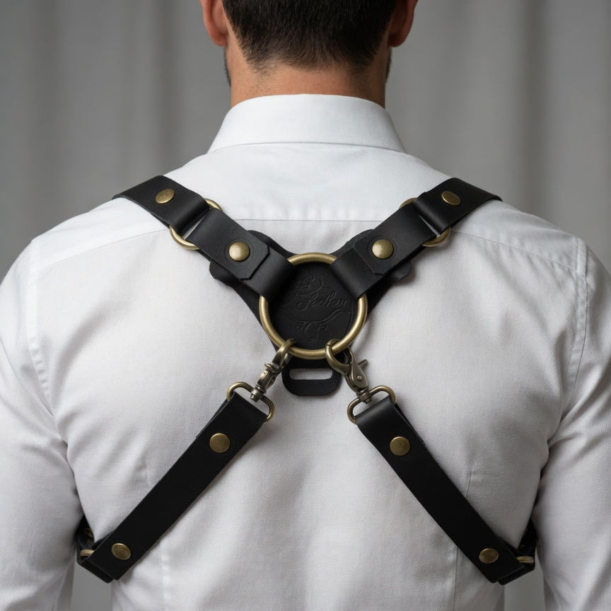 Leather Dress Suspenders