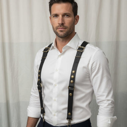 Leather Dress Suspenders