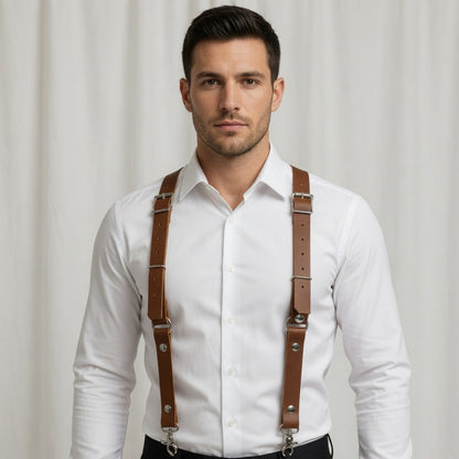 Leather Dress Suspenders