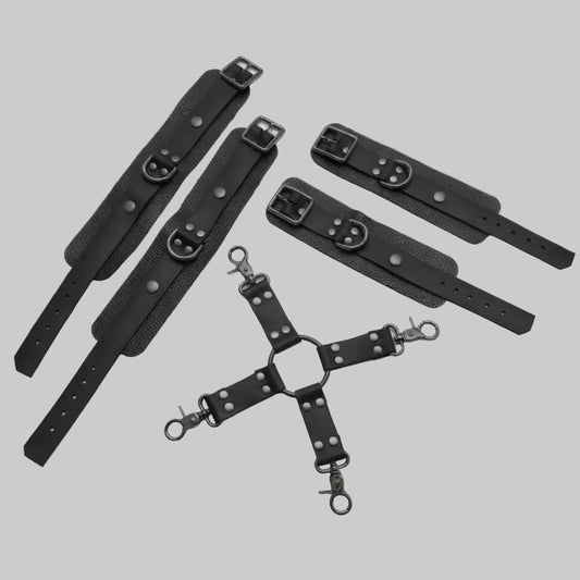 Hog Heaven - 4-Point Restraint Cuffs - Premium Leather